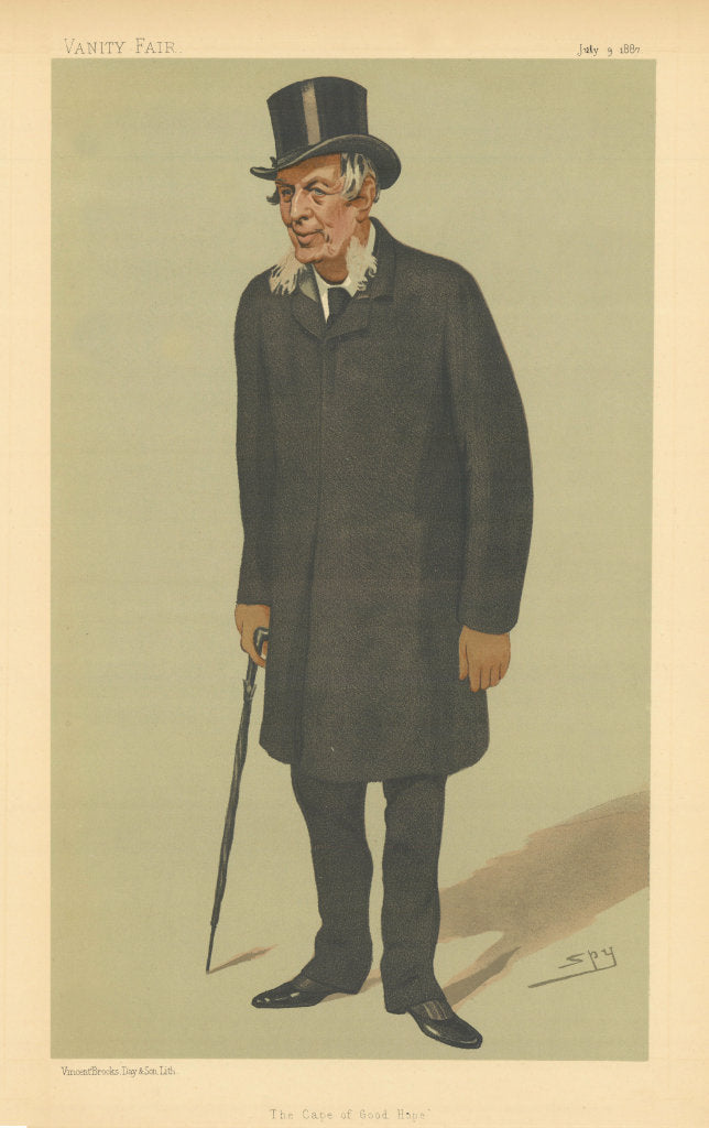 VANITY FAIR SPY CARTOON Henry Barkly 'The Cape of Good Hope' South Africa 1887
